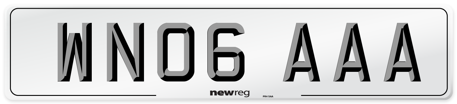 WN06 AAA Number Plate from New Reg